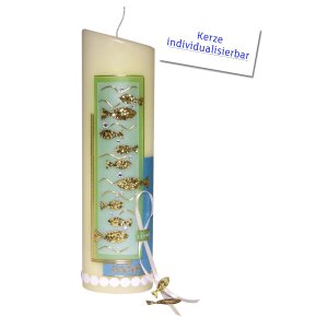 Taufkerze elfenbein, Fische von Prell