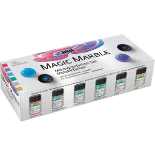 KREUL Magic Marble Marmorierfarben 6er Set Metallic