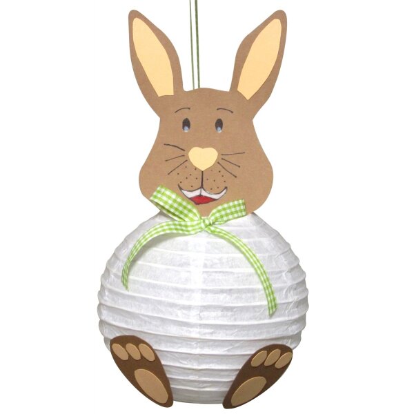 Bastelset Papierlampion Hase von Prell, 6 Stück