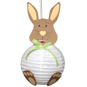 Bastelset Papierlampion Hase von Prell, 6 Stück