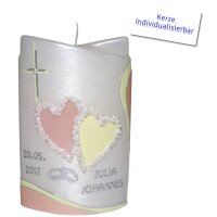 Hochzeitskerze Ellipse, Herzen von Prell