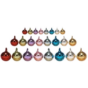 Metallglöckchen 72er-Set, versch. Farben und Größen sortiert