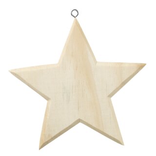 Stern aus Holz, ca. 15 cm, 1 Stück