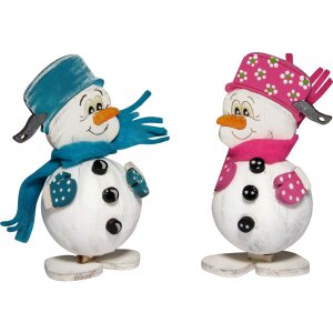 Bastelset Dicker Schneemann Frosti mit Schal, ca. 8 cm, 2...