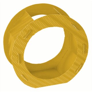 Rundlaternen Zuschnitt gelb aus 3D-Wellpappe