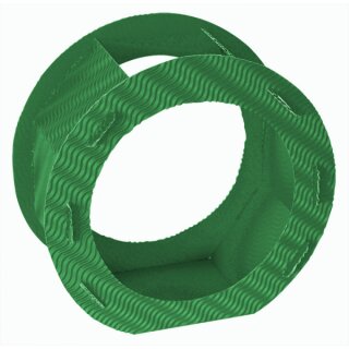 Rundlaternen Zuschnitt grün aus 3D-Wellpappe, leider bereits ausverkauft.