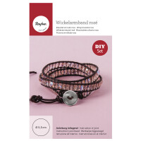 Bastelpackung: Wickelarmband rosé, Set 1Stück