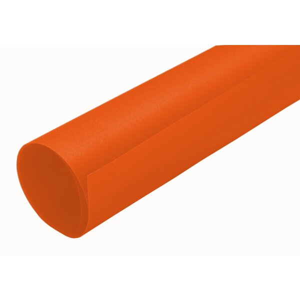 Transparentpapier orange, Rolle 50,5 x 70 cm extra stark 115 g/qm