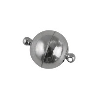 Edelstahl Magnetschließe, 10mm ø, SB-Btl 1Stück, platin