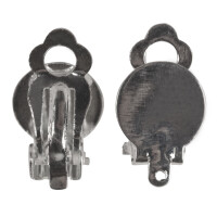 Ohrclip m. Öse, 12mm ø, SB-Btl 2Stück, platin