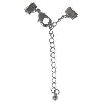 Bandklemmverschluss komplett montiert, f. 10mm Bänder, SB-Btl 1Stück, platin