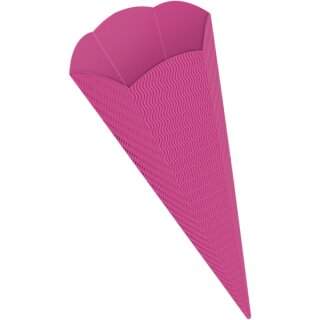 Geschwister-Schultütenrohling pink, aus 3D-Wellpappe, h: 41 cm