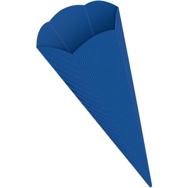 Geschwister Schultütenrohling blau aus 3D-Wellpappe, h: 41 cm