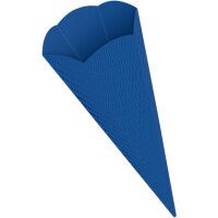 Geschwister Schultütenrohling blau, aus 3D-Wellpappe, h: 41 cm