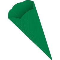 Geschwister Schultütenrohling grün aus 3D-Wellpappe, h: 41 cm