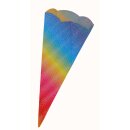 Geschwister-Schultütenrohling regenbogen, aus 3D-Wellpappe, h: 41cm