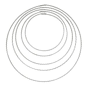 Metallringe aus gewelltem Flachdraht, 15 cm ø