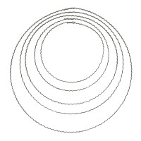 Metallringe aus gewelltem Flachdraht, 15 cm ø