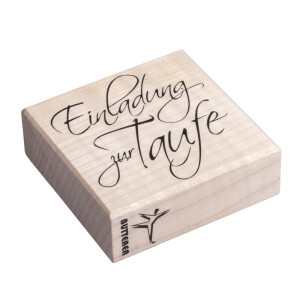 H.- Stempel Einladung zur Taufe, 6x6cm, Art.11183