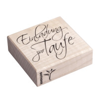 H.- Stempel Einladung zur Taufe, 6x6cm, Art.11183