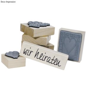 Stempel ,  Herz - Liebe,Glück, Harmonie ...,5x7 cm