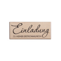 Stempel Einladung Erstkommunion, 3x7cm