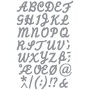 Klebeschrift A-Z+Zeichen, 10x23cm, silber