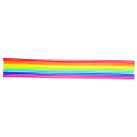 Wachs-Zierstreifen Regenbogen, 2 mm, 23 cm, SB-Btl. 14 Stück