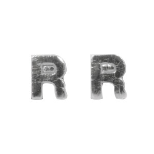Wachsbuchstaben -R-, 9mm, SB-Btl 2Stück, silber