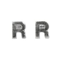 Wachsbuchstaben -R-, 9mm, SB-Btl 2Stück, silber