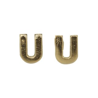 Wachsbuchstaben -U-, 9mm, SB-Btl 2Stück, gold