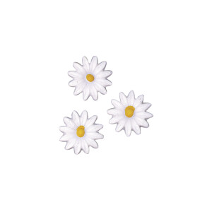 Wachsmotiv: Margeriten, 2,5 cm, SB-Btl. 6 Stück