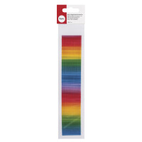 Wachs-Regenbogenflachstreifen, 220x3mm, 13 Streifen à 3mm, SB-Btl