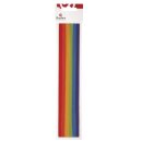 Wachs-Zierstreifen Regenbogen, 20x0,1cm, 6 Farben á 3 Streifen sortiert