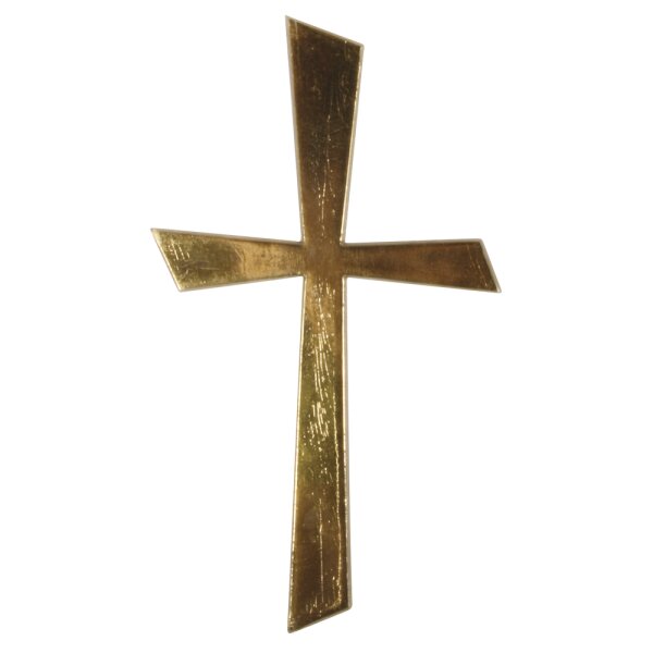 Wachs-Motiv Kreuz Gold, 10,5x5,5cm, SB-Btl 1Stück