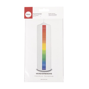 Wachsfolie-Regenbogen, 20x10cm, Querstreifen, SB-Btl...