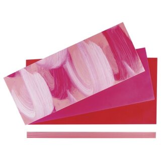 Set: Verzierwachs Kommunion, farblich sortiert, SB-Btl 1Set, pink-Töne