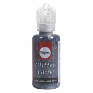 Glitter-Glue metallic, Flasche 20 ml, stahlgrau