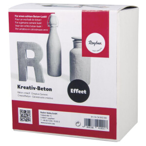 Kreativ-Beton Paste, 1 Paste 250ml,2 Lasur 25ml, Karton 1Set