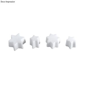 Seifengie&szlig;form: Sterne, Tiefe 3cm, 4 teilig