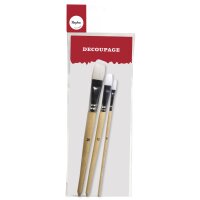 Pinselset für Decoupage, je 1 Pinsel in Größe 6, 12, 20, SB-Btl