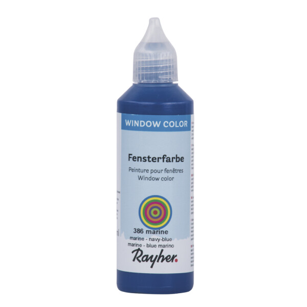 Fensterfarbe easy paint, Flasche 80 ml, marine