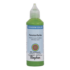 Fensterfarbe easy paint, Flasche 80 ml, immergrün