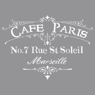 Schablone Caf&eacute; Paris, 30,5x30,5cm, SB-Btl 1St&uuml;ck