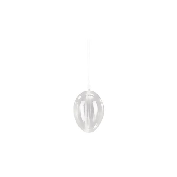 Plastik-Ei, 2tlg., 6cm ø, kristall