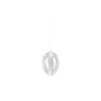 Plastik-Ei, 2tlg., 6cm ø, kristall