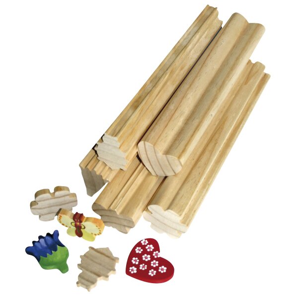 Profilholzstangen 5er Set Muttertag, 6 x 5 cm, L: 30 cm von Eduplay