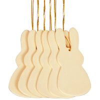 Anhänger Osterhäschen 6er Set 10 x 5 cm
