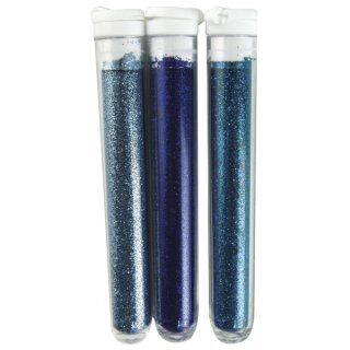 Fein-Flitter, Blisterkarte, 3 Farben à 3 g, Blautöne