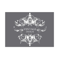 Schablone: Vintage Design, DIN A4, 1 Schablone + Rakel im SB-Btl.